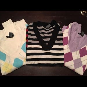 Lot of 3 Patterned Sweaters
